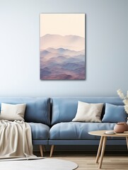 Muted Watercolor Mountain Ranges - Gentle Tones Canvas Print