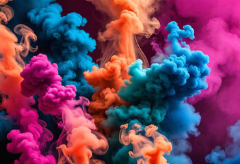 Fototapeta na wymiar Explosion of colored powder, isolated on multi background stock photo Exploding, Face Powder, Colors, Multi Colored, Dust, Color Image, Multi Colored, Smoke - Physical Structure