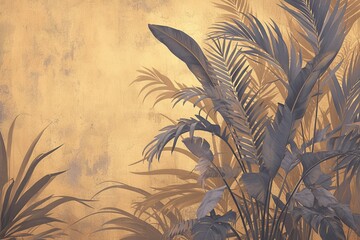 A vibrant outdoor painting captures the tropical essence of a palm tree, its lush leaves beckoning viewers to escape into the calming oasis of nature's art