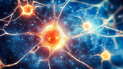 An intricate depiction of neuron activity
