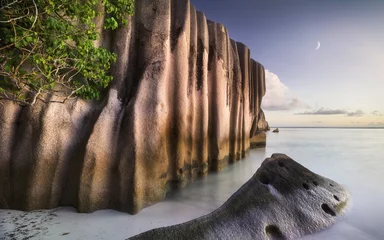Photo sur Plexiglas Anse Source D'Agent, île de La Digue, Seychelles Granitfelsen am Anse Source d'Argent, La Digue Island, Seychellen