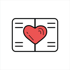 Valentines Day   icon with white background vector