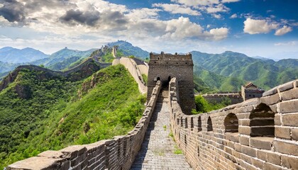Fototapeta na wymiar great wall chinesische mauer