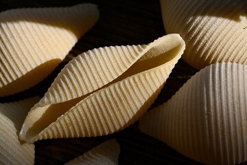 Italian pasta. A composition with Italian pasta. Close-up.