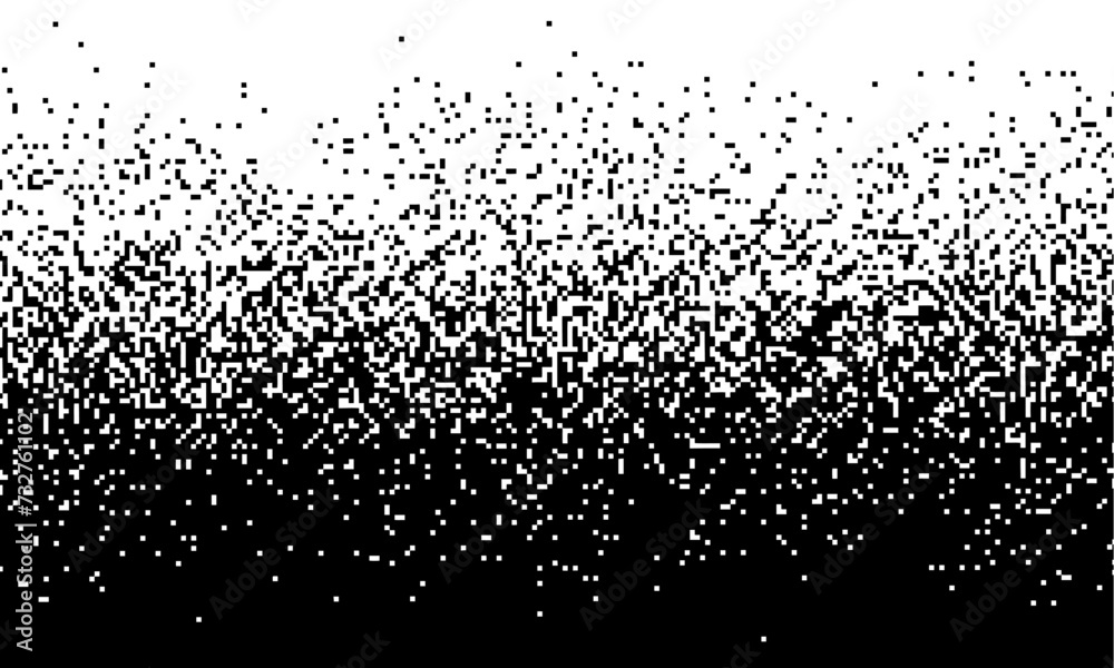 Poster black on white background. black and white dissolve halftone grunge effect. vector illustration. pix