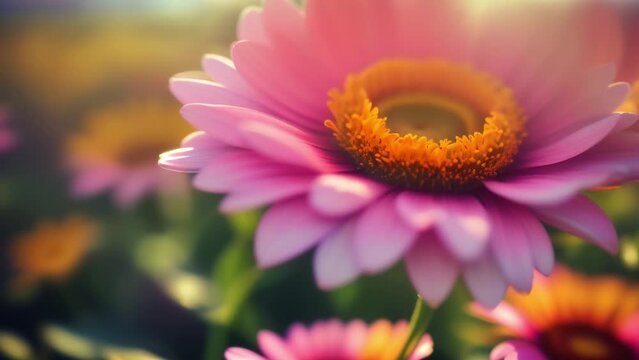 Pink gerbera in all its glory: the tenderness and beauty of nature
