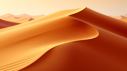 Fototapeta na wymiar Desert background, desert landscape photography with golden sand dunes