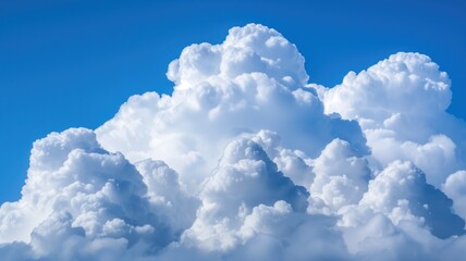 Naklejka na ściany i meble Majestic clouds in a bright blue sky