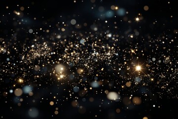 Abstract background with bokeh defocused lights and stars. Black glitter background for queer pride, representing various gender identities or sexual orientations.  - obrazy, fototapety, plakaty