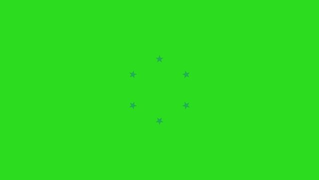Stars motion graphics elements green screen