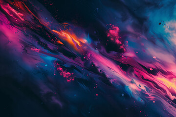 colorful turbulent paints mixed together in and abstract background