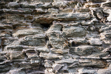 texture of old stone wall in ancient castle.