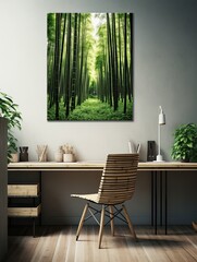 Serene Bamboo Forests Wall Art, Nature Artwork, Forest Wall Art - Tranquil Scenes of Bamboo: Immersive Nature Art for Serenity Seekers
