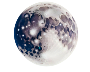 New Moon isolated on transparent background white