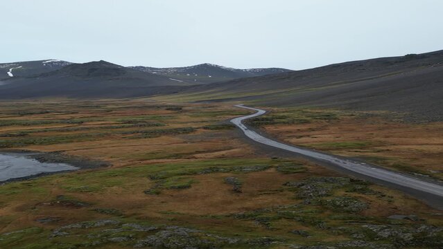 Icelandic Road Drone Footage