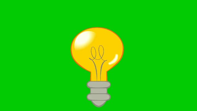 Lightbulb Green screen video