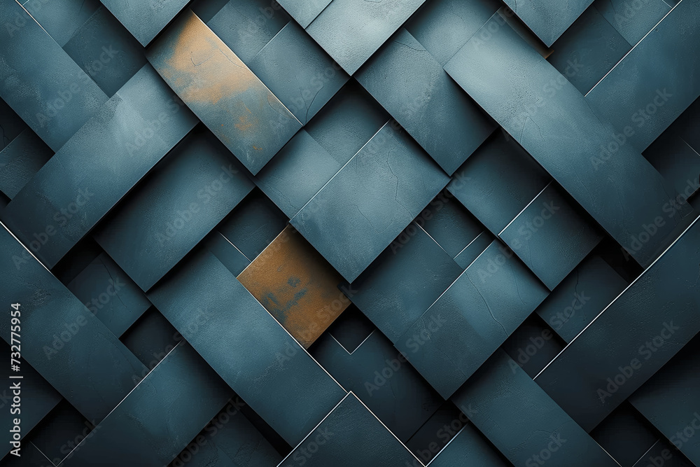 Poster front view of an abstract geometric pattern in muted tones, leaving an open space for text. concept 
