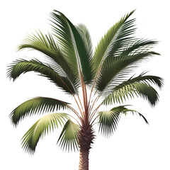 Topo de Palmeira. Palhas de palmeira verde, vista de perto