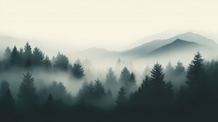 Obraz premium Forest background, vibrant trees
