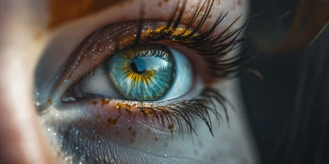 Möbelaufkleber Nahaufnahme eines Auges © stockmotion