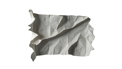 Torn white piece of paper isolated on transparent background
