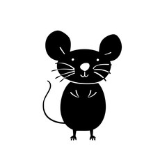 cute rat icon ,simple,vector silhouette  Generative AI