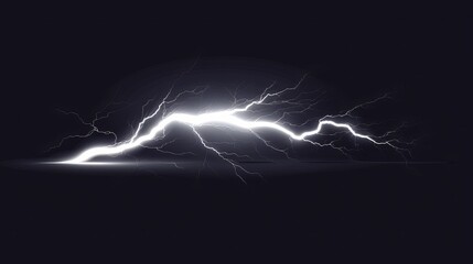 A lifelike 3D rendering of a lightning bolt, illustrated in vector format - obrazy, fototapety, plakaty