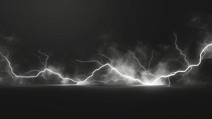A lifelike 3D rendering of a lightning bolt, illustrated in vector format