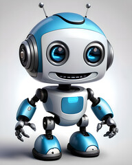 Blue Cartoon Robot 