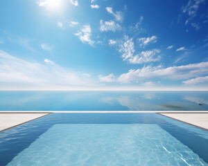 Obraz premium Swimming pool sea background