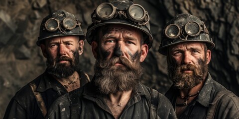 miners at the mine Generative AI - obrazy, fototapety, plakaty
