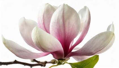 beautiful magnolia flower isolated on white background