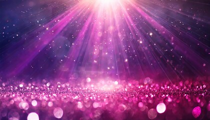 pink and purple sparkle rays glitter lights with bokeh elegant lens flare abstract background dust sparks background