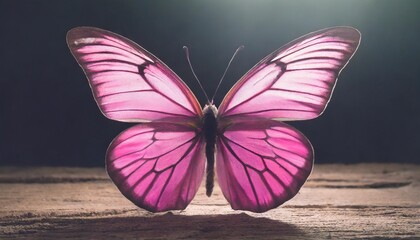 Fototapeta na wymiar pink butterfly simple illustration