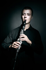 Clarinet player classical musician portrait