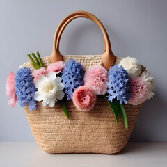 Fototapeta na wymiar bouquet of flowers in a basket