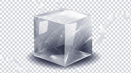 Vector transparent cube available for your graphic design needs, with customizable background colors