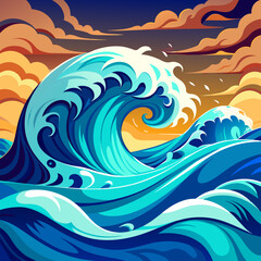 wave background