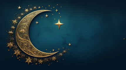 Naklejka premium Glowing background for muslim feast in holy month of Ramadan Kareem