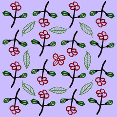 seamless pattern with flowers