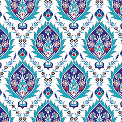 Mosque Architecture and Decorative Blue Tile  Kütahya, Iznik pattern