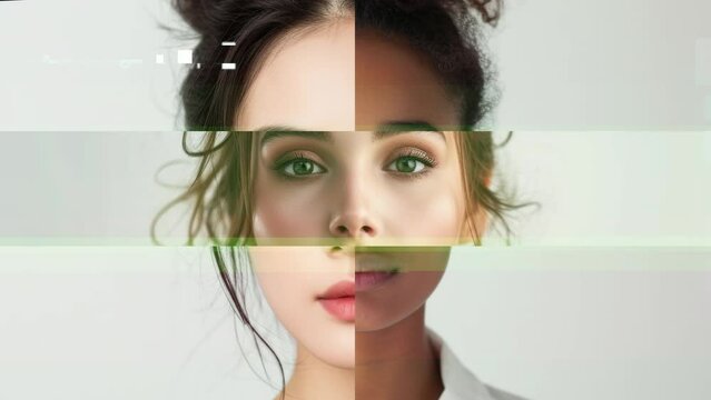 a mix of female business people headshots of different ethnicities generated with AI