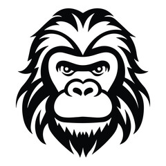 Orangutan Flat Icon Isolated On White Background
