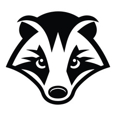 Badger Flat Icon Isolated On White Background