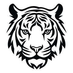 Tiger Flat Icon Isolated On White Background