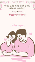 Vertical Valentine's Day Cards 2160x 3840 in Spanish and English