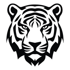 Tiger Flat Icon Isolated On White Background