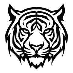 Tiger Flat Icon Isolated On White Background
