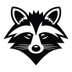 Raccoon Flat Icon Isolated On White Background