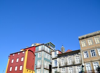 Fototapeta na wymiar Old town colorful buildings. Lisbon, Portugal